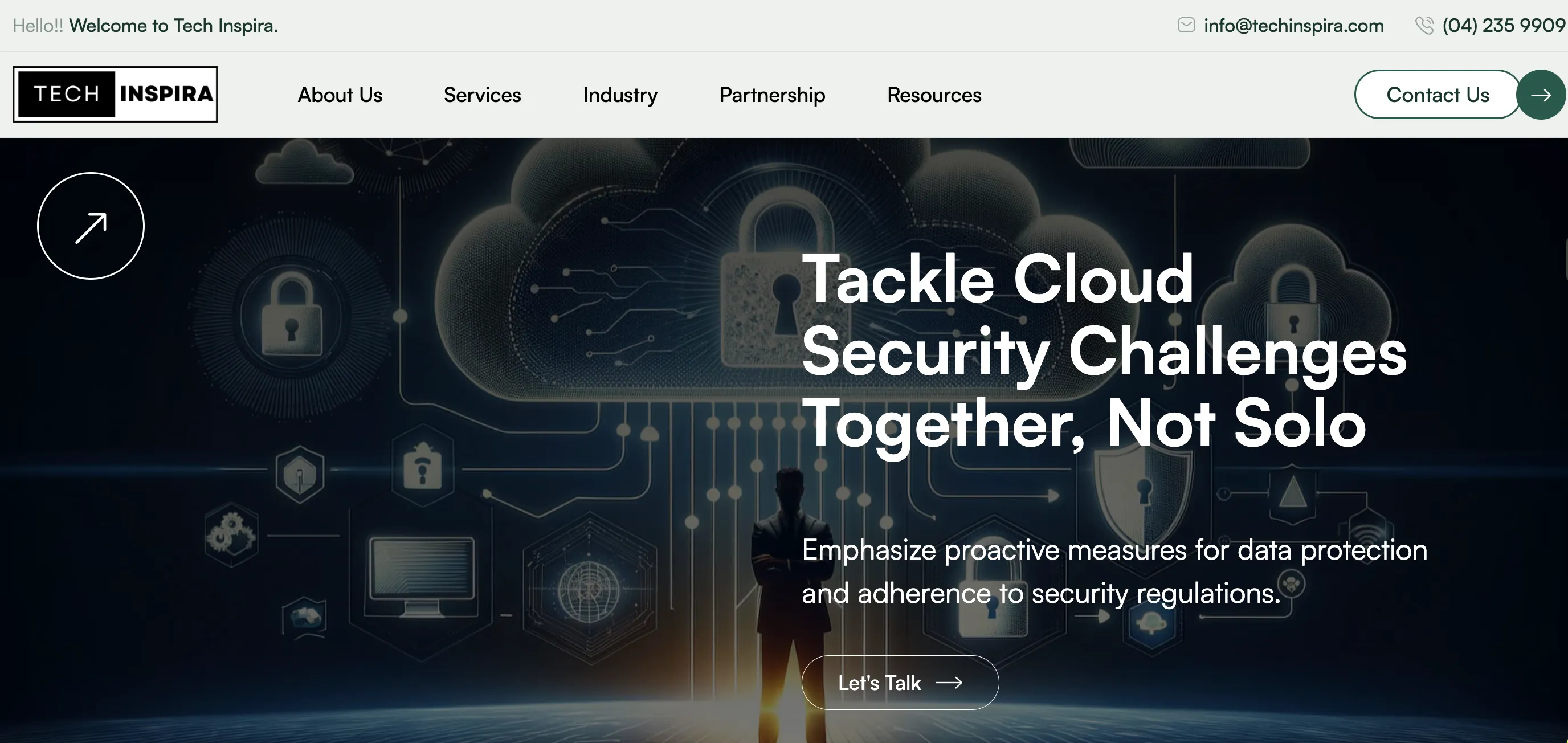 Tech Inspira Cloud Security Dashboard Overview