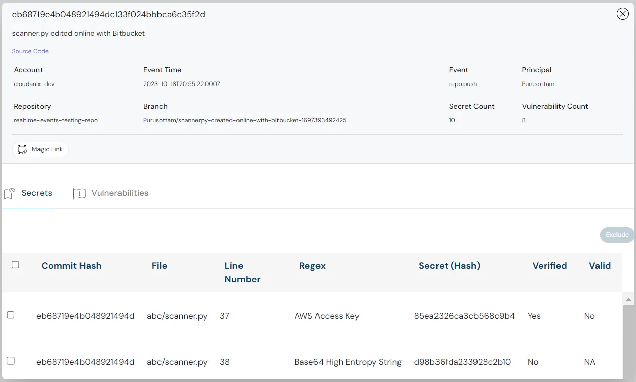 Cloudanix Code Security — Unified findings view across all repositories