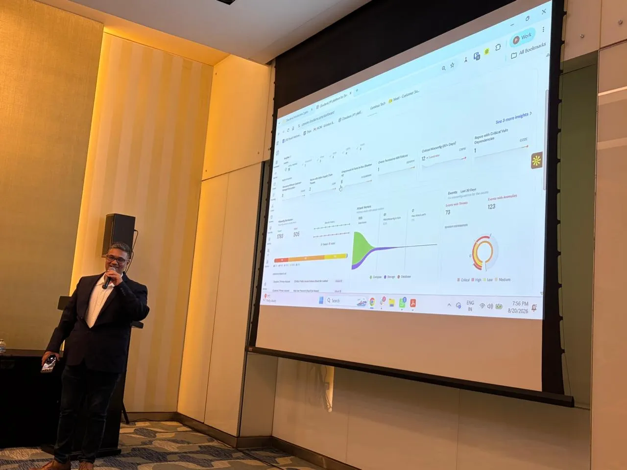Piyush Makharia walking attendees through platform